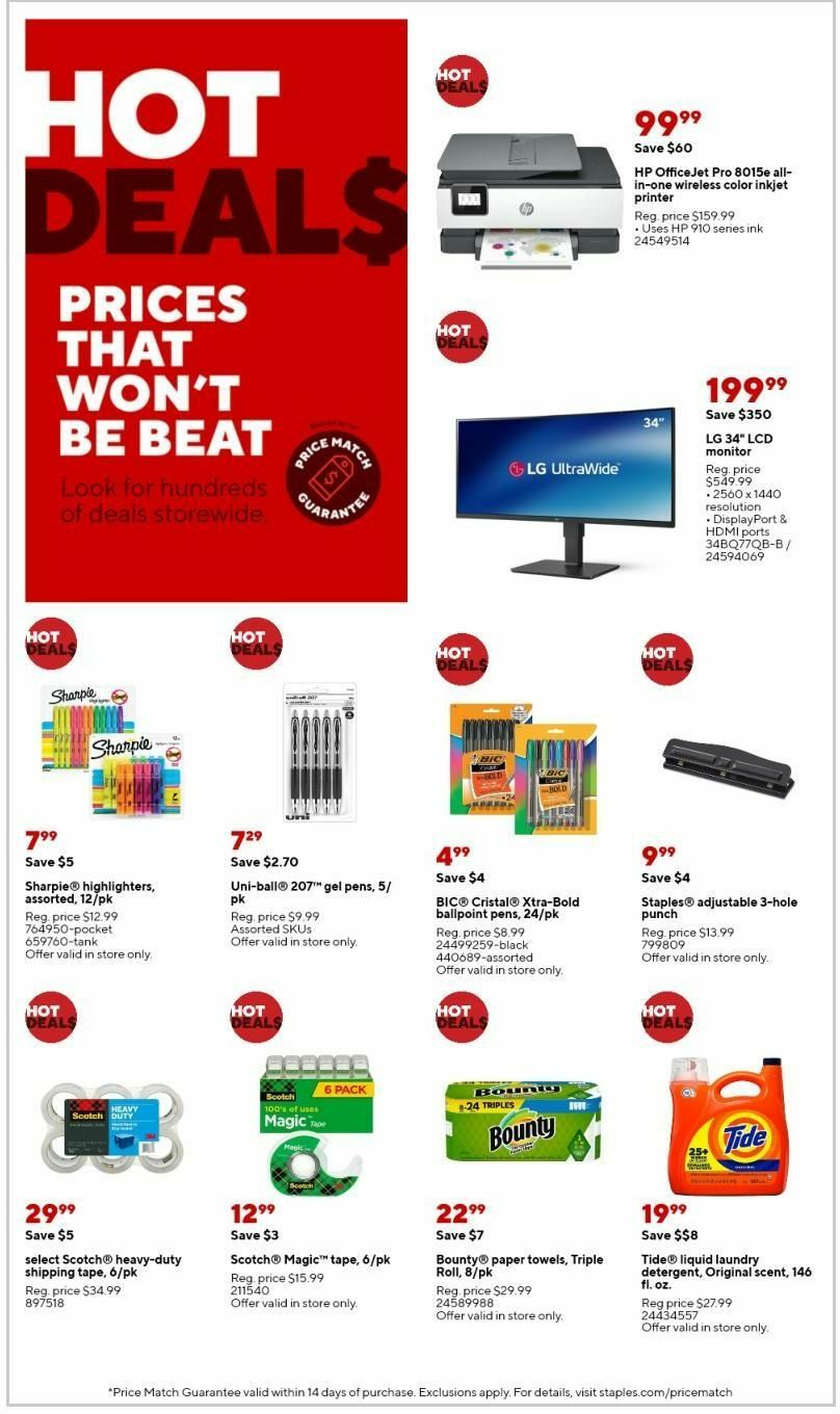 Staples Weekly Ad from October 20