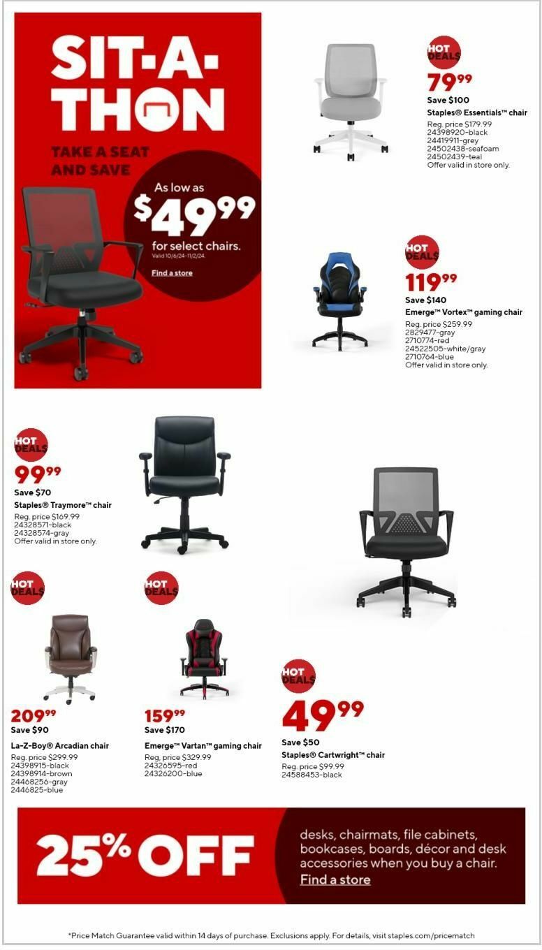 Staples Weekly Ad from October 20