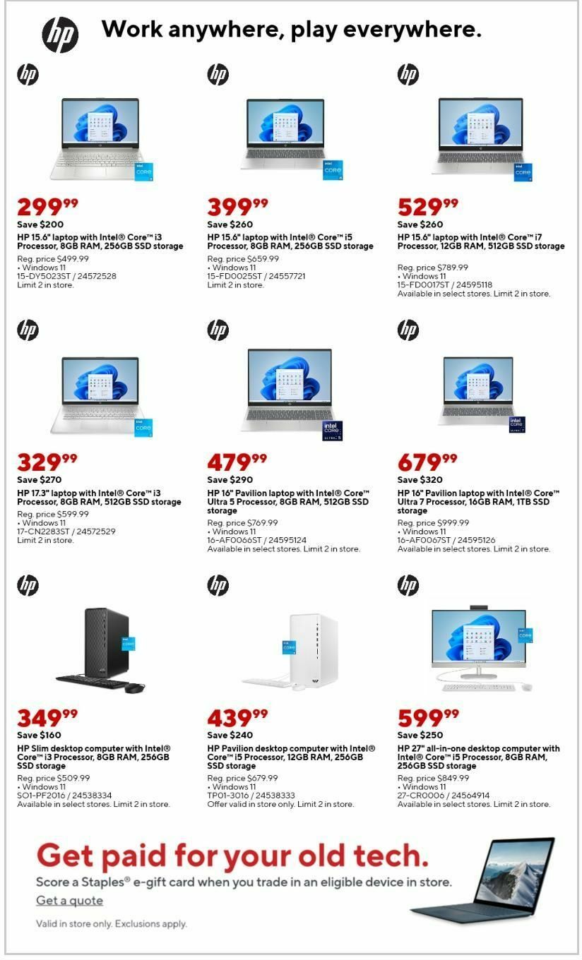 Staples Weekly Ad from October 20