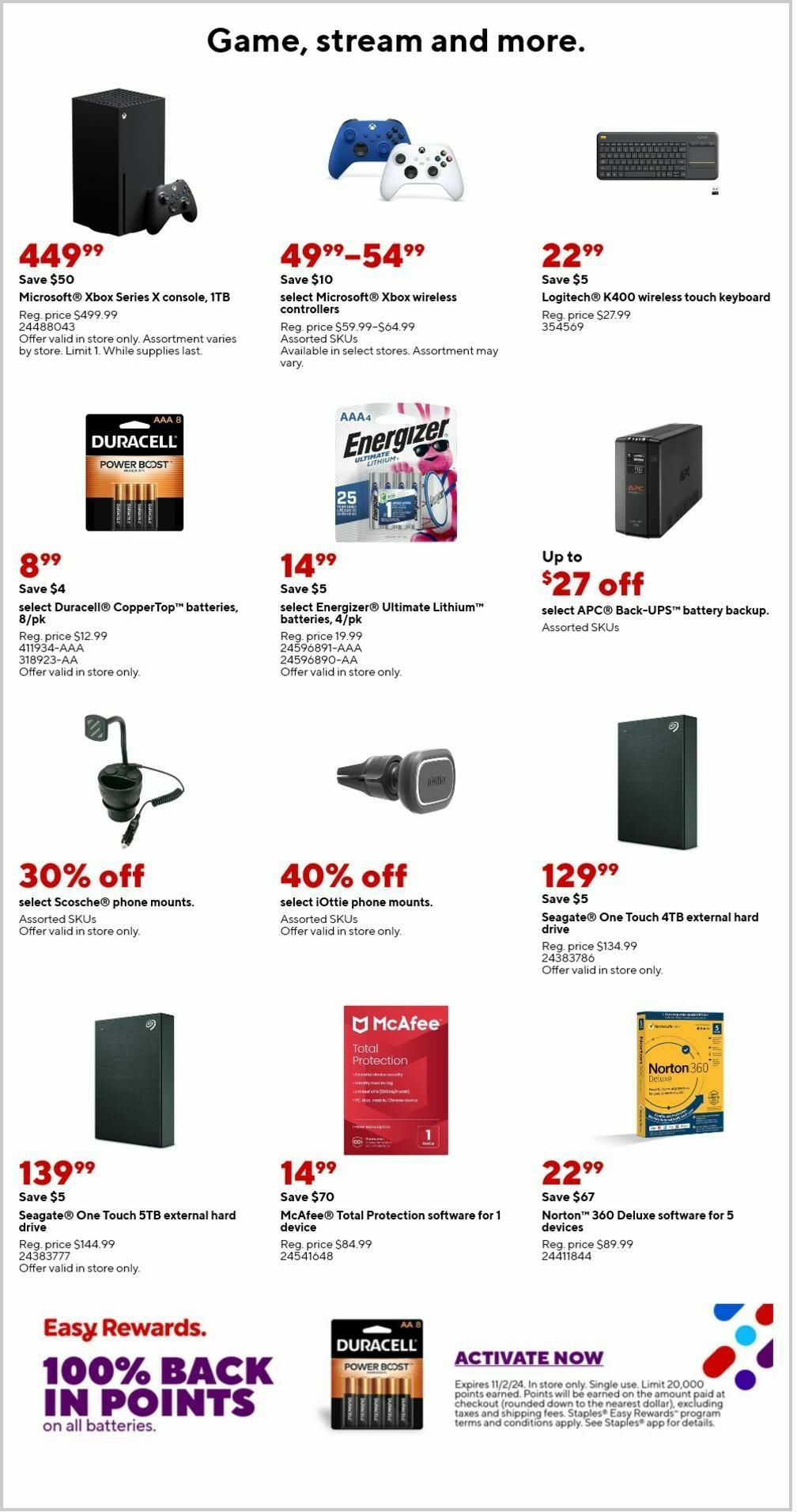 Staples Weekly Ad from October 27