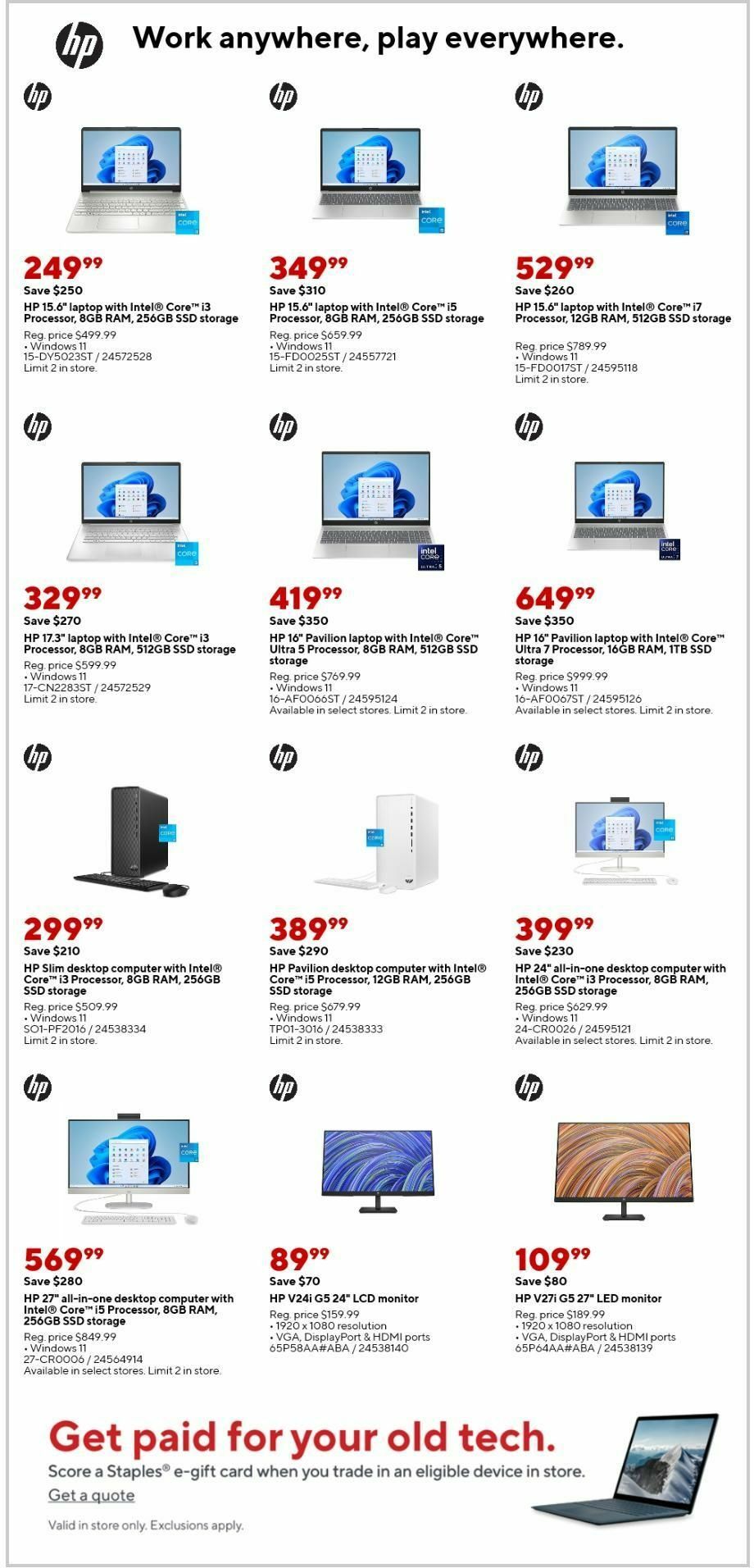 Staples Weekly Ad from October 27