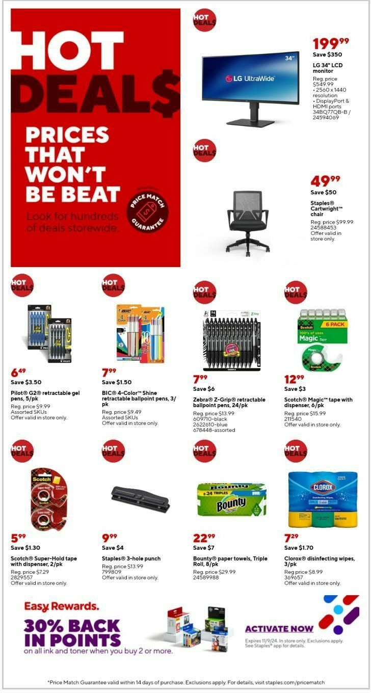 Staples Weekly Ad from November 3