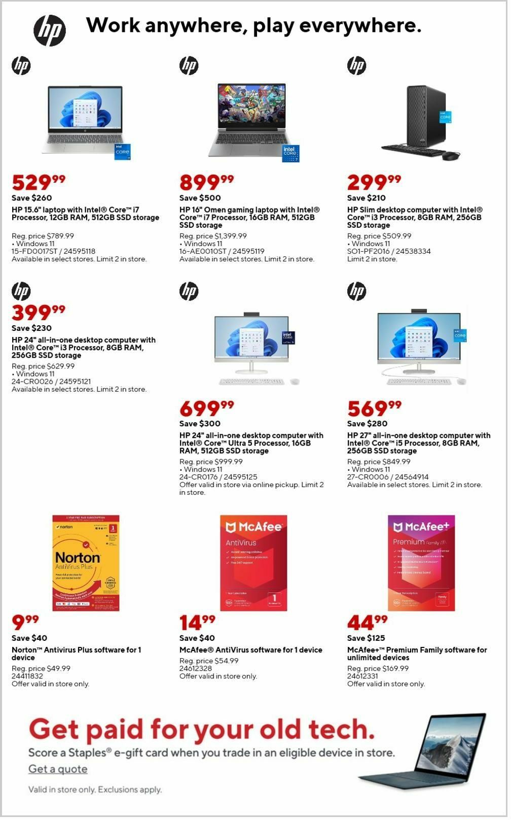 Staples Weekly Ad from November 10