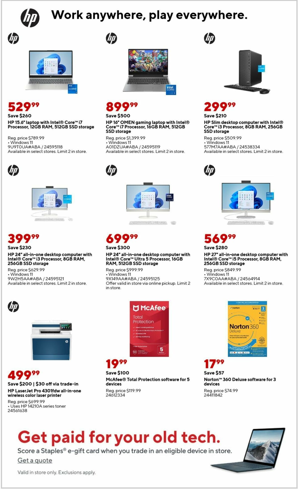 Staples Weekly Ad from December 1