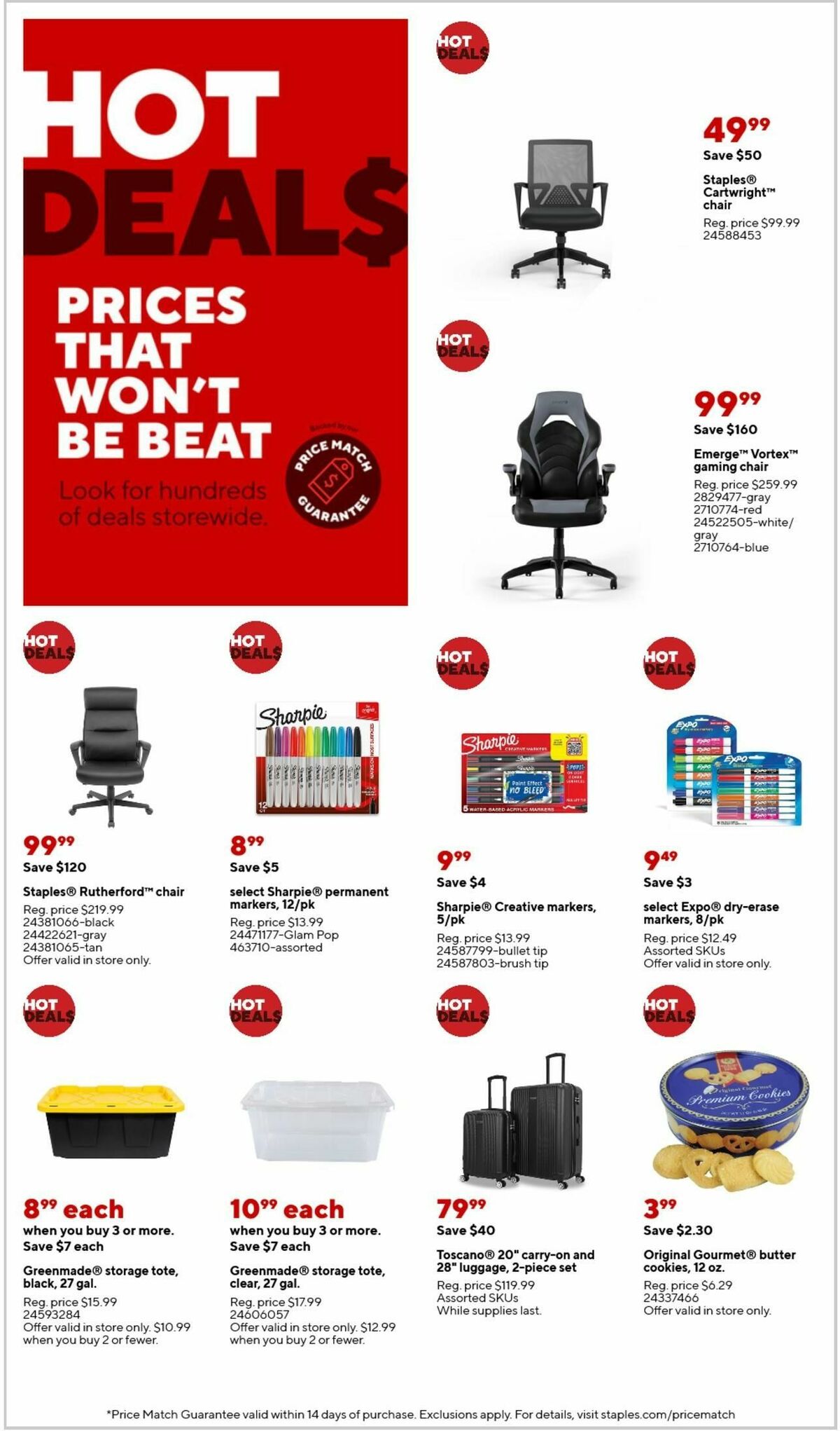 Staples Weekly Ad from December 1