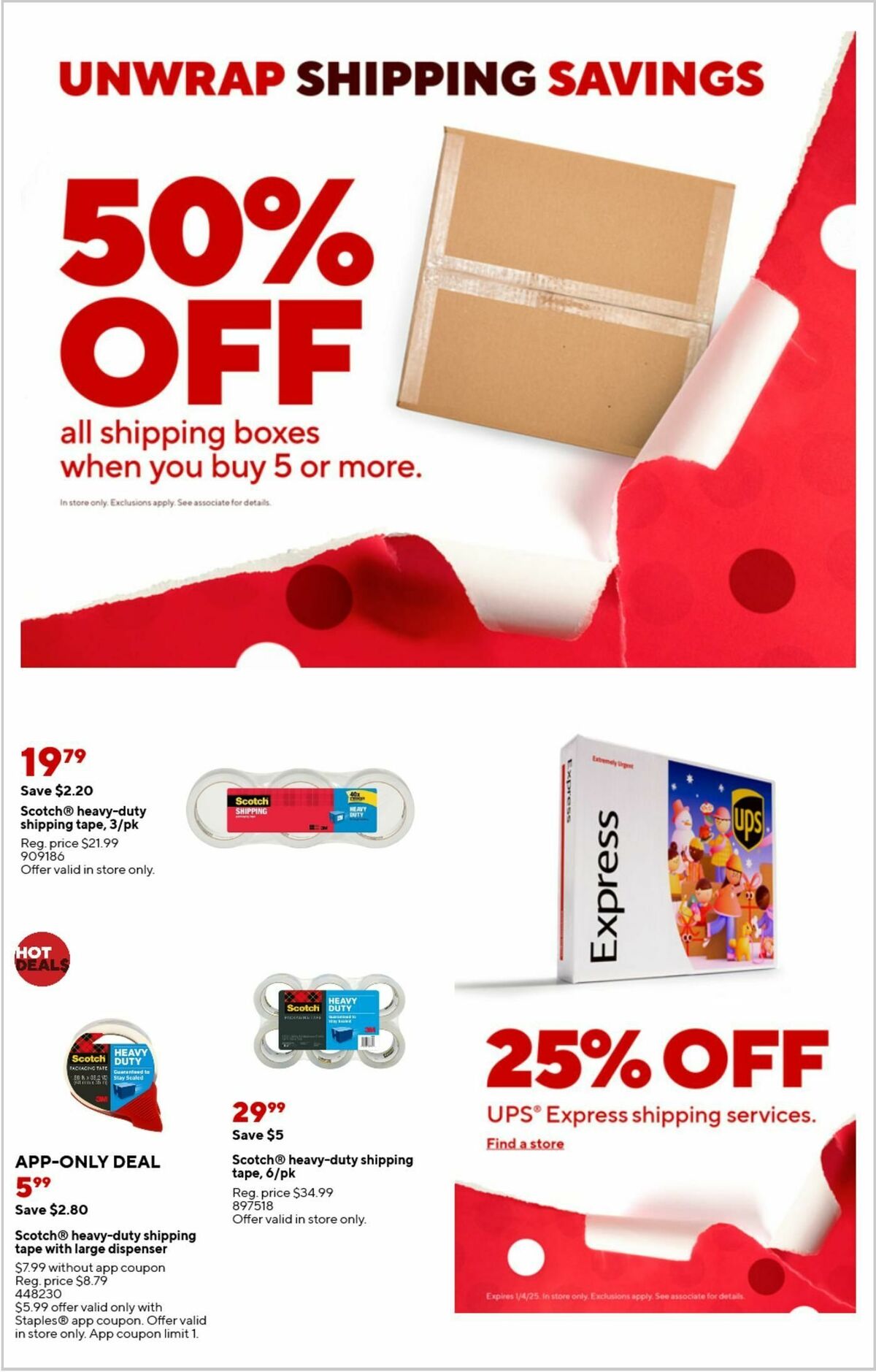 Staples Weekly Ad from December 1