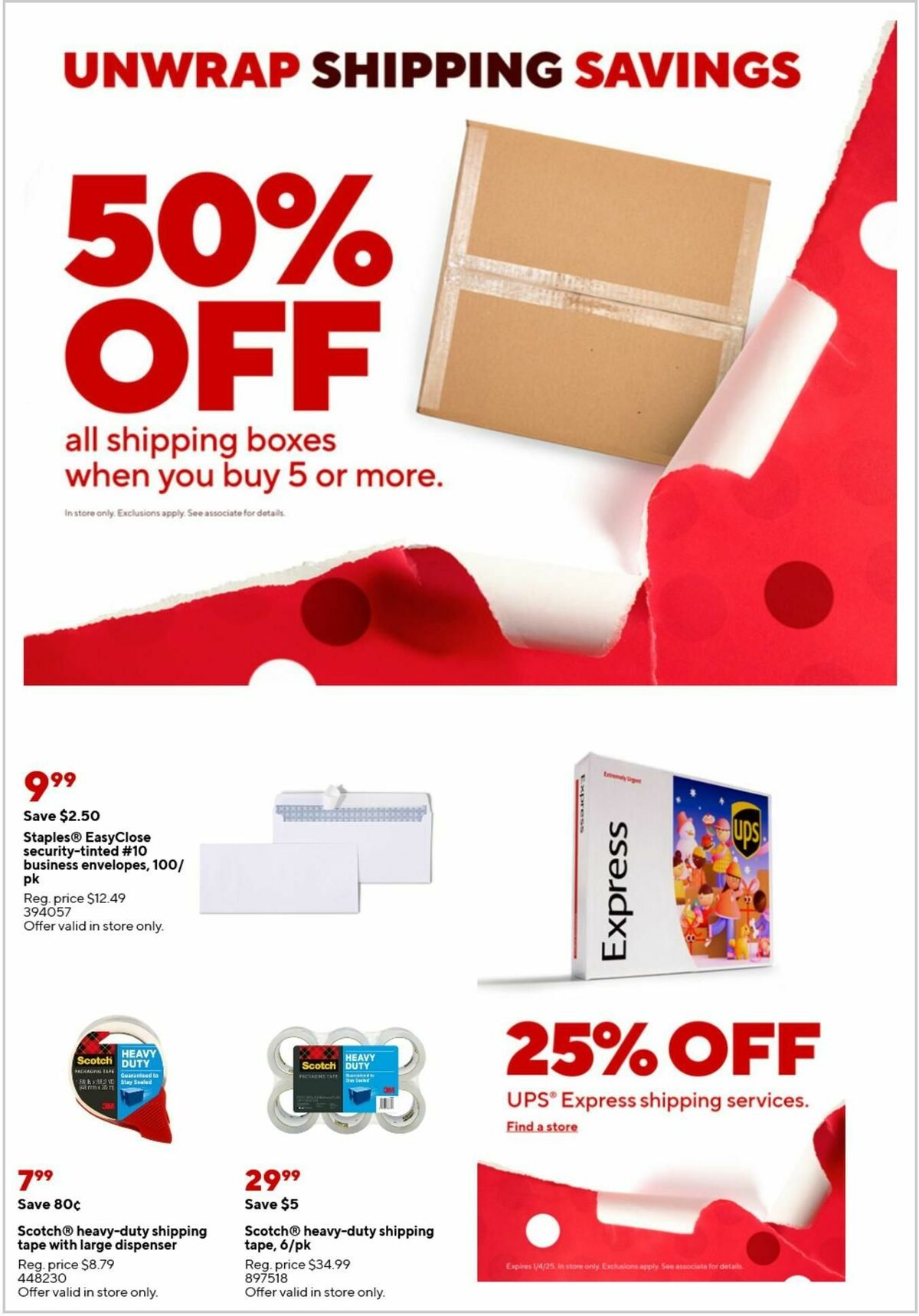 Staples Weekly Ad from December 22