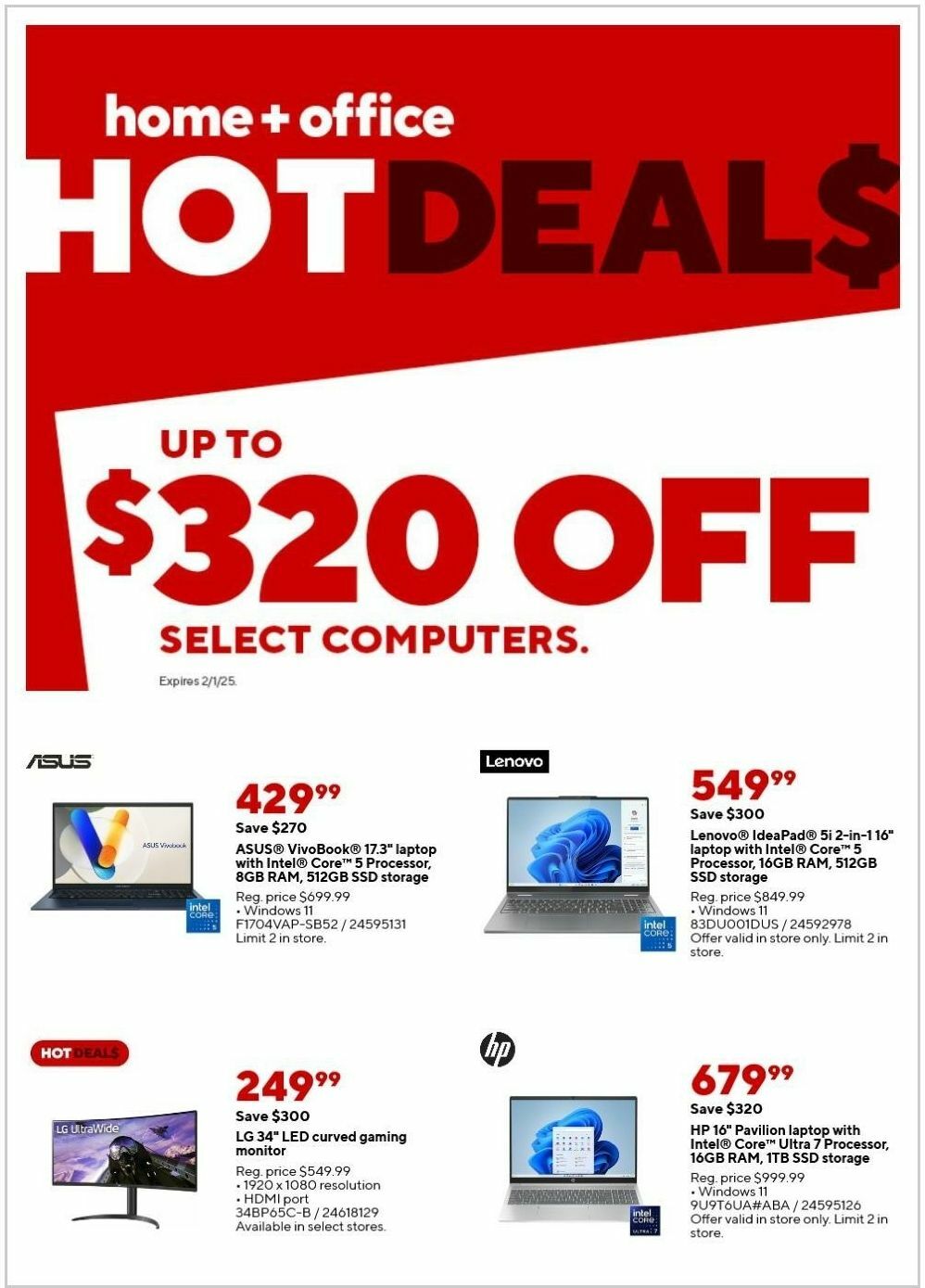 Staples Weekly Ad from December 29