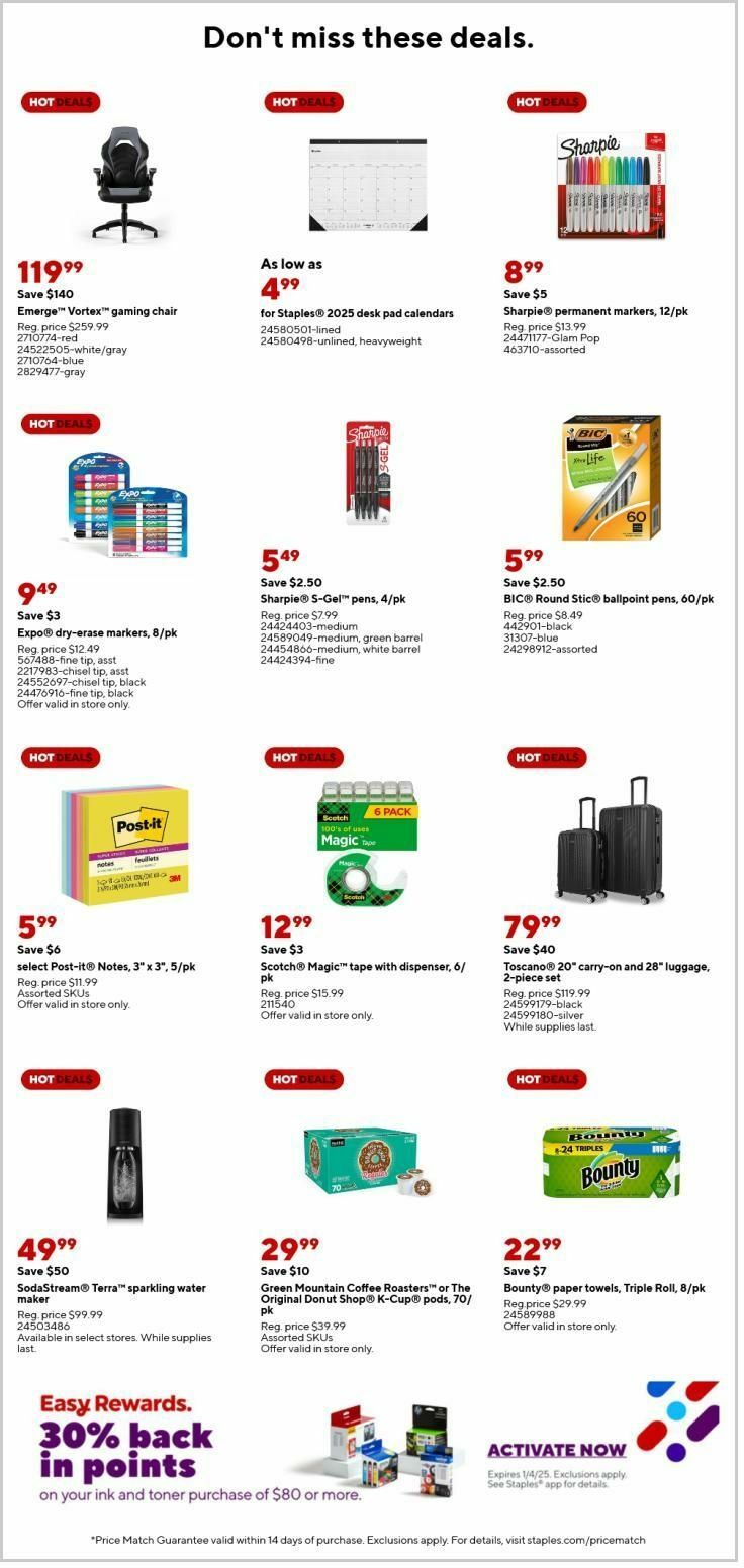 Staples Weekly Ad from December 29