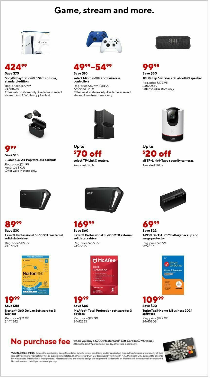 Staples Weekly Ad from December 29