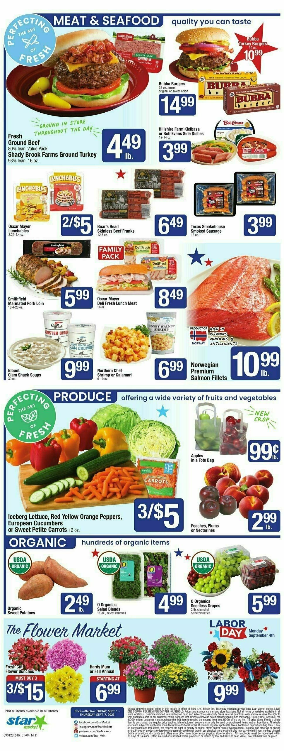 Star Market Weekly Ad from September 1