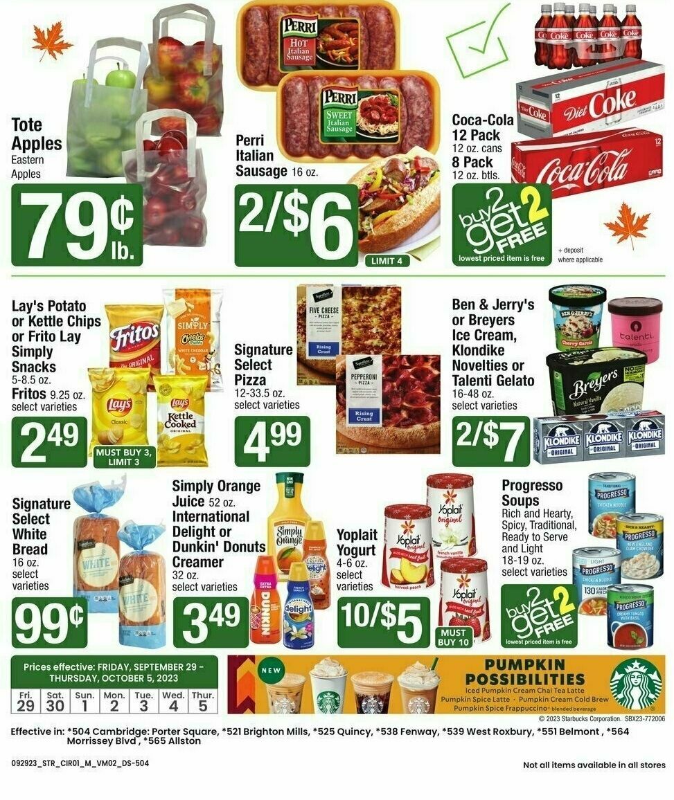 Star Market Weekly Ad from September 29