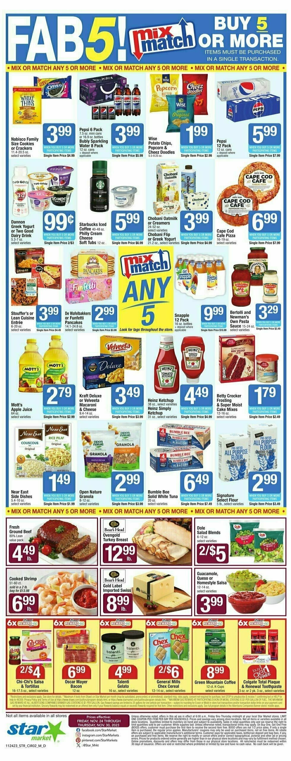 Star Market Weekly Ad from November 24