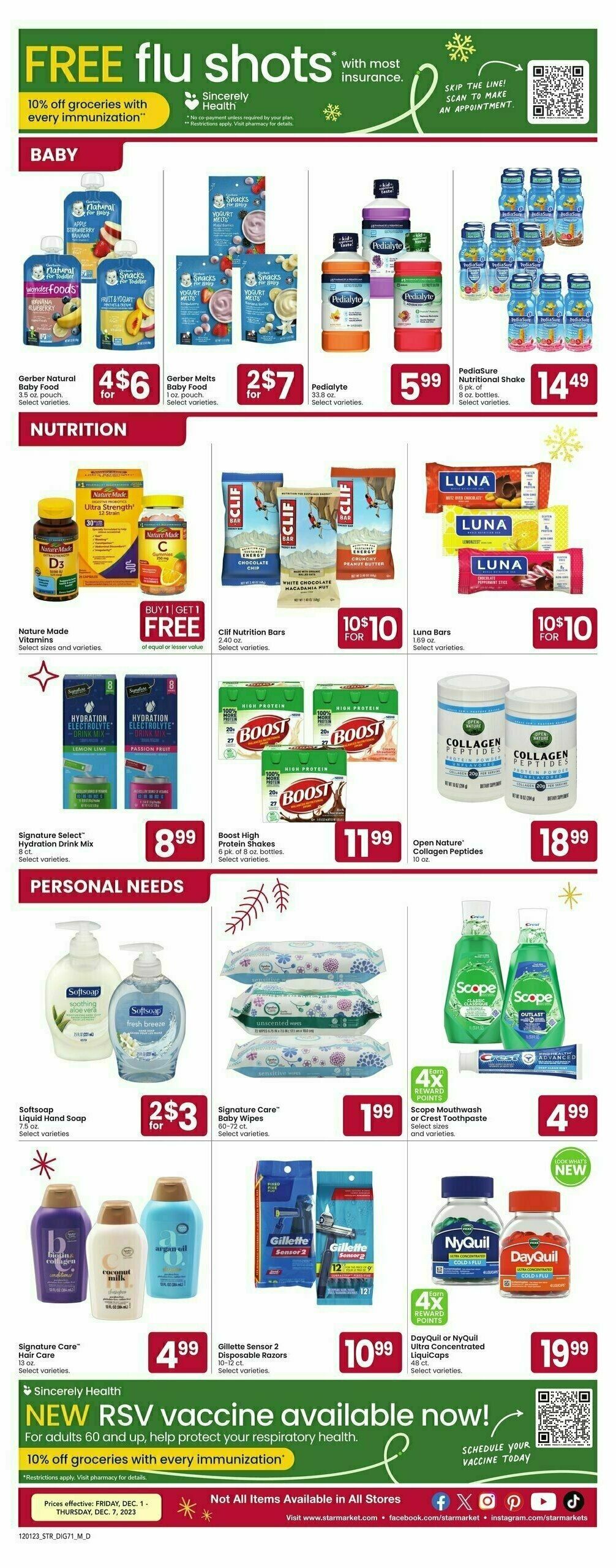 Star Market Additional Savings Weekly Ad from December 1