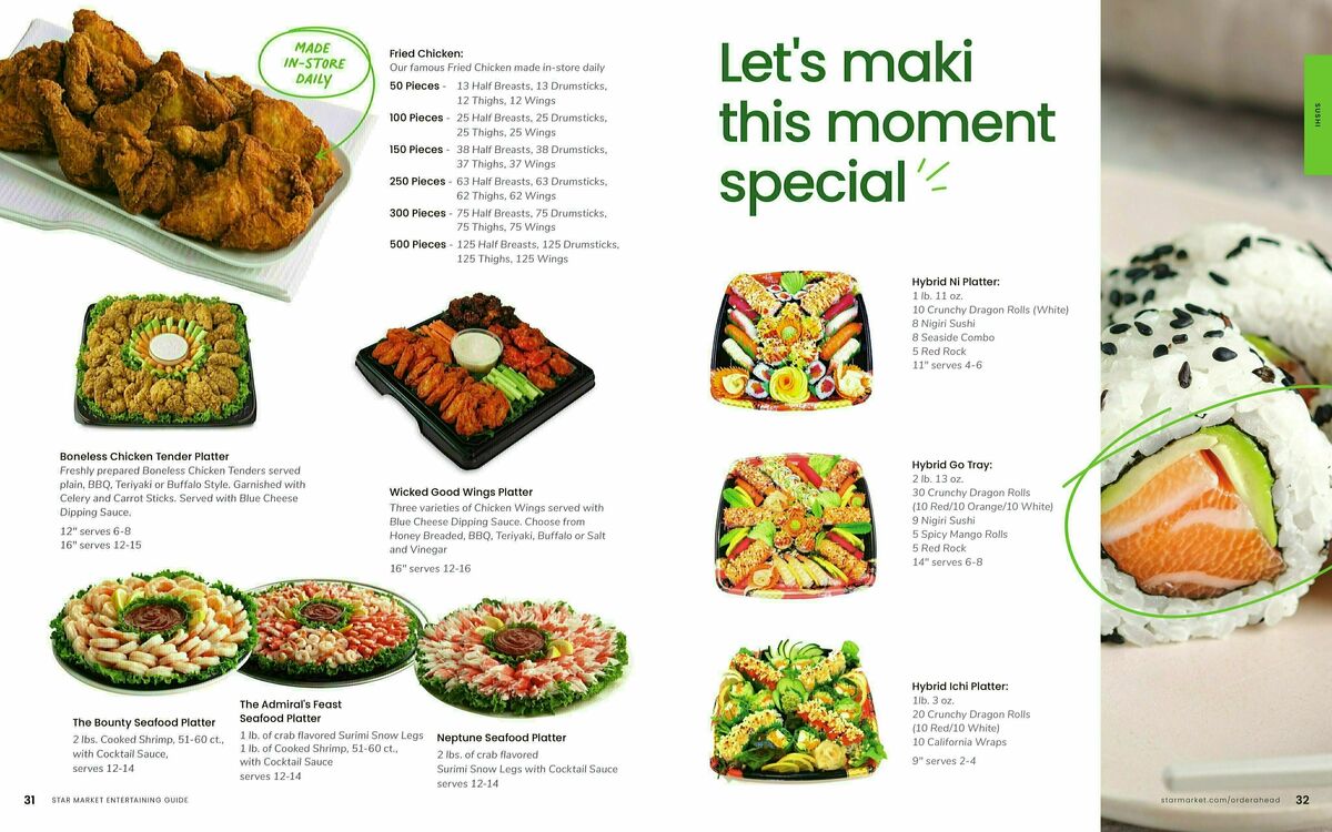 Star Market Entertaining Guide Weekly Ad from January 1