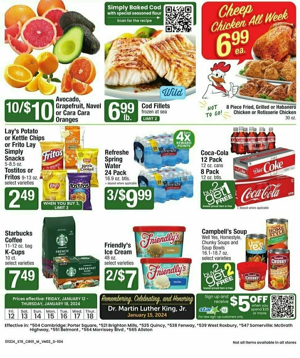 Star Market Weekly Ad from January 12