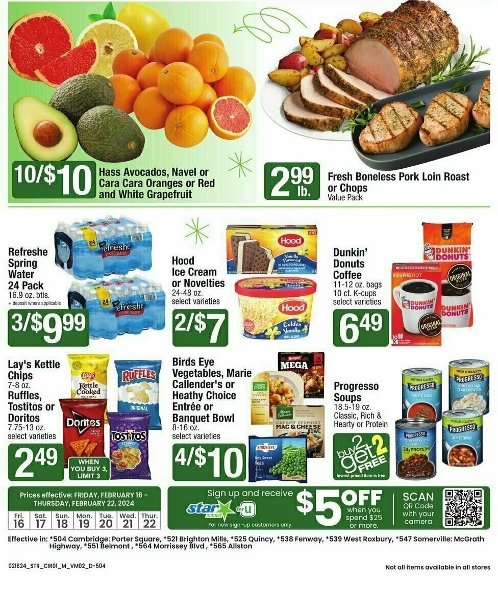 Star Market Weekly Ad from February 16