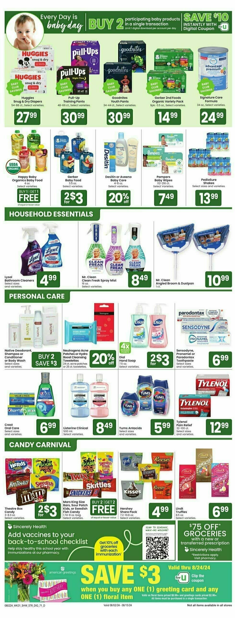 Star Market Weekly Ad from August 2