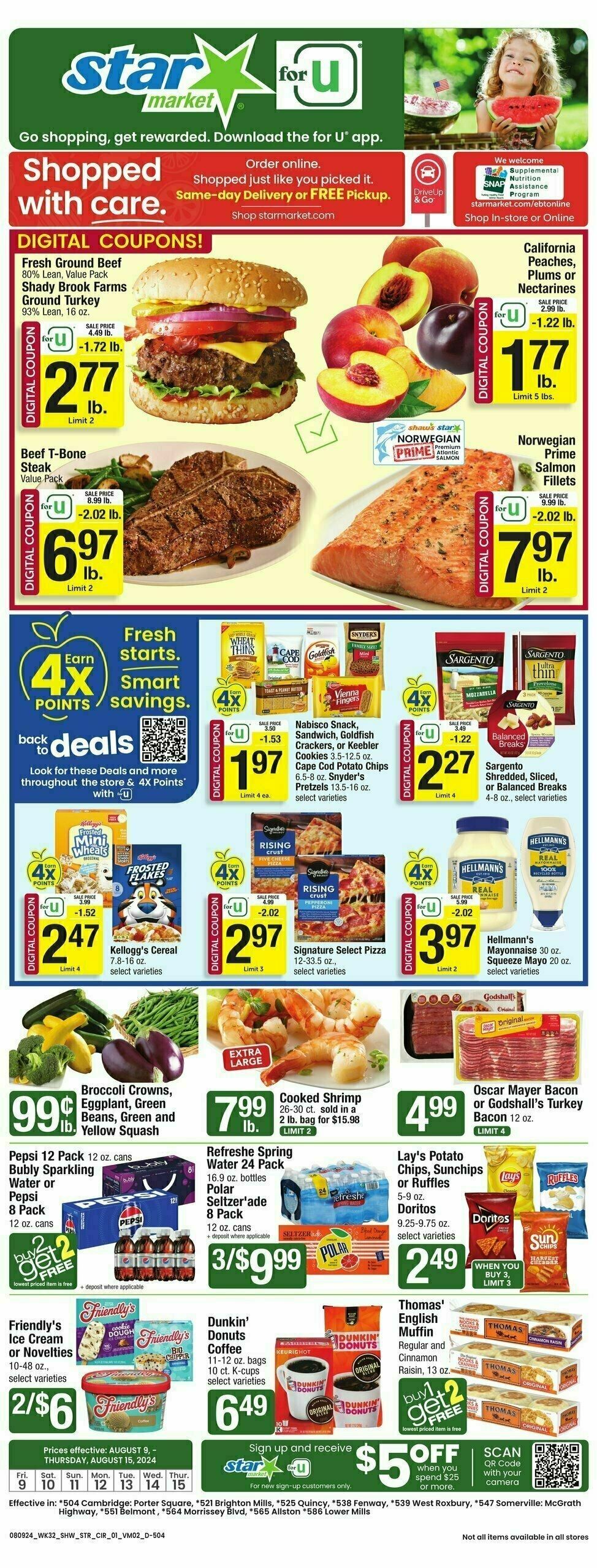 Star Market Weekly Ad from August 9