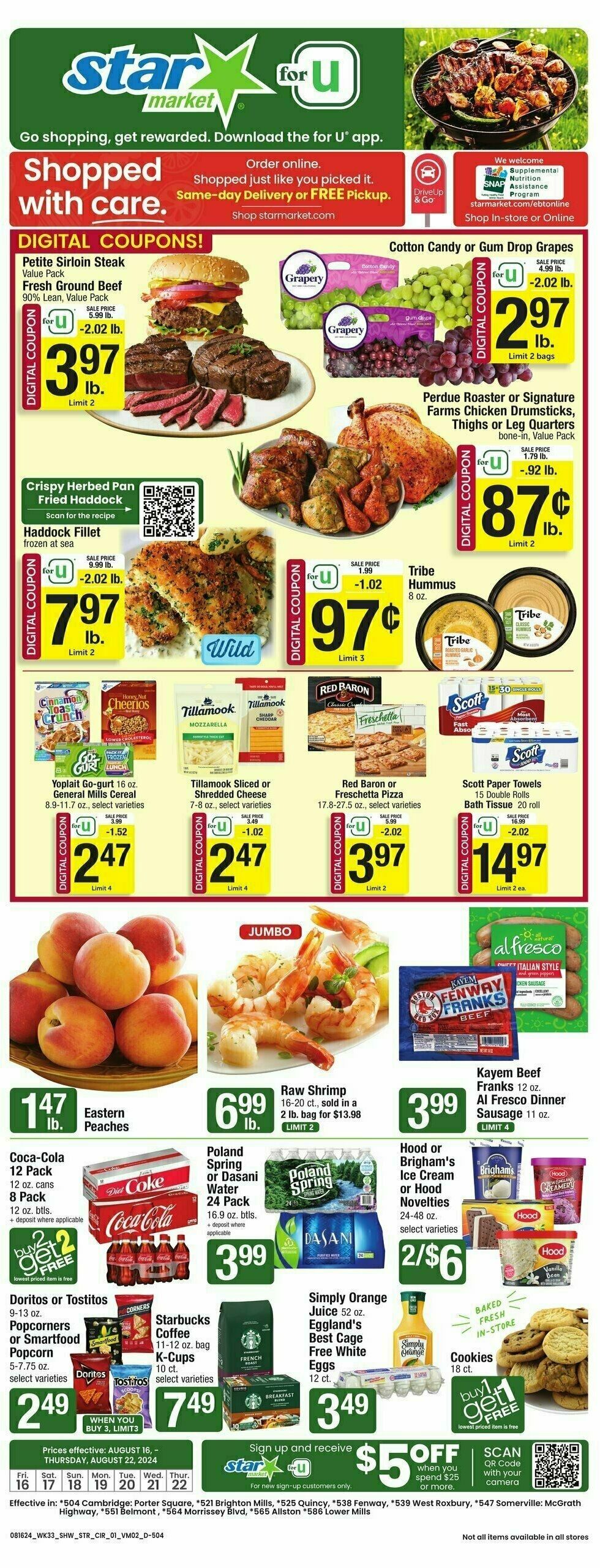 Star Market Weekly Ad from August 16