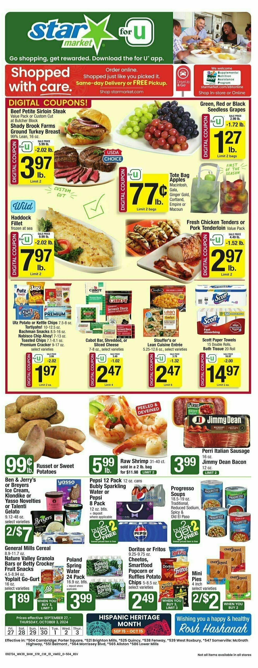 Star Market Weekly Ad from September 27