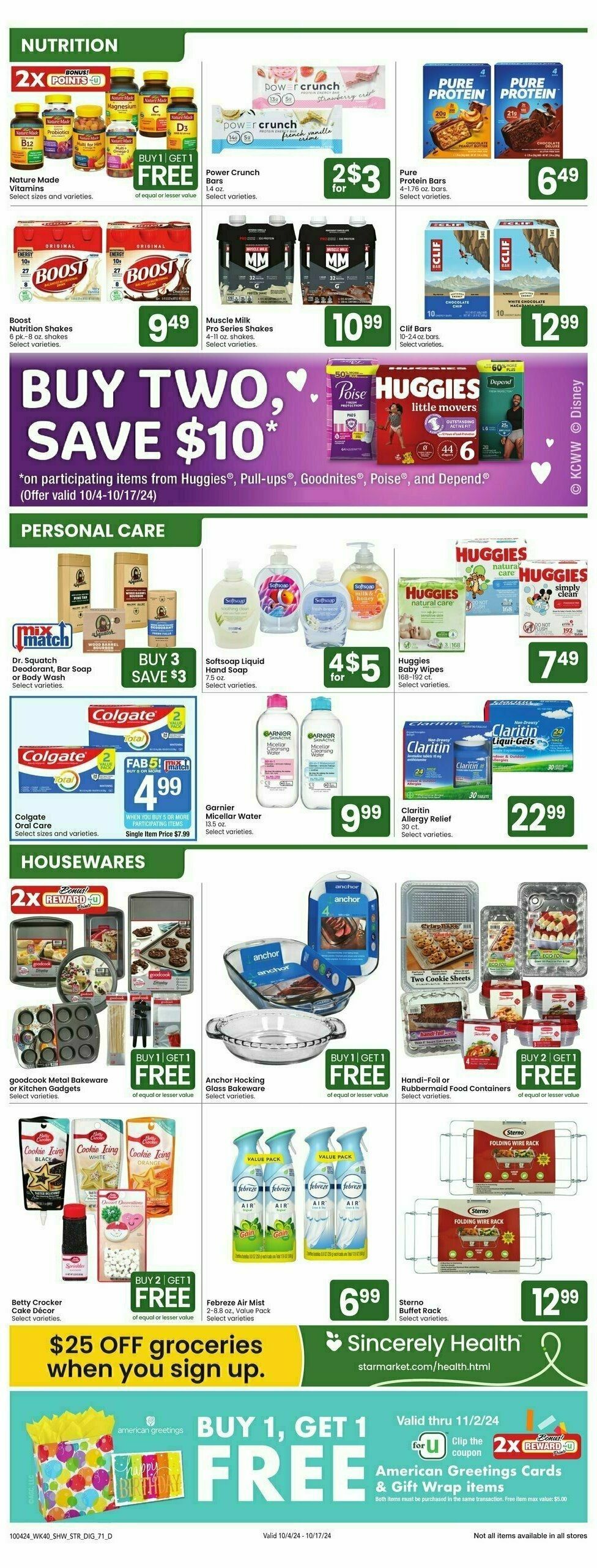 Star Market Weekly Ad Weekly Ad from October 4