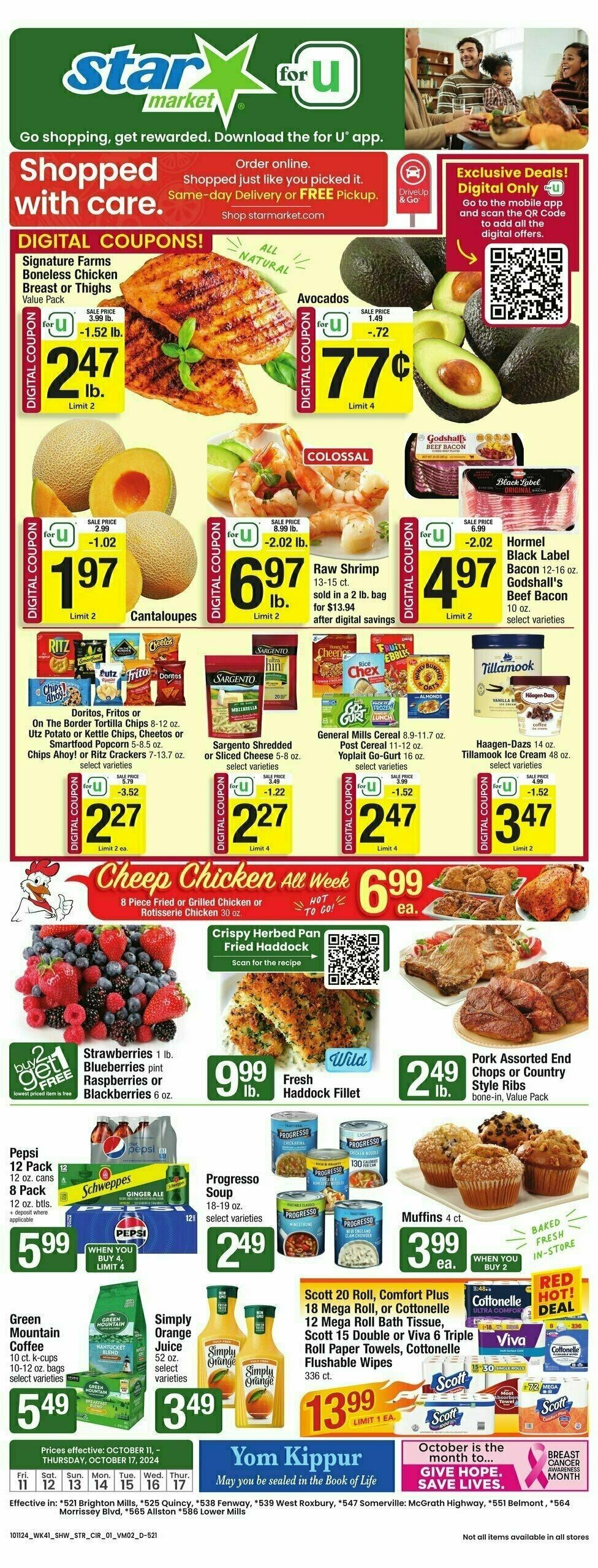 Star Market Weekly Ad from October 11