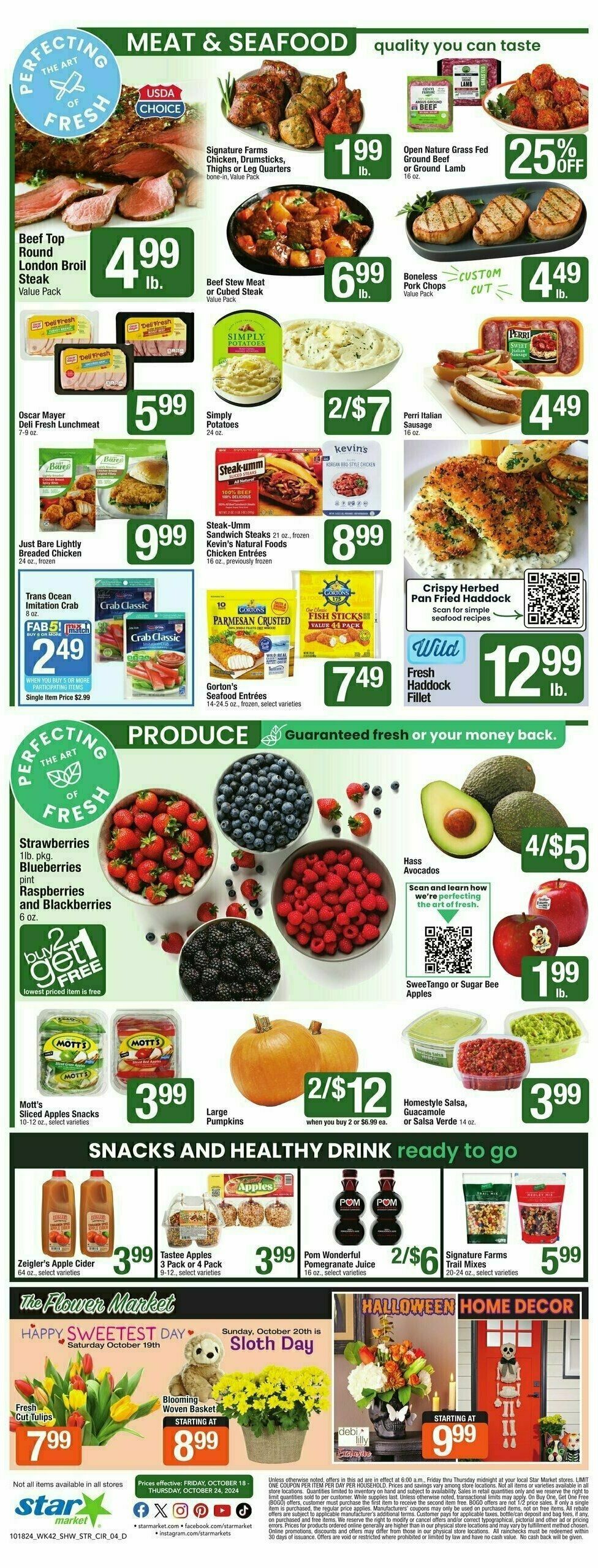 Star Market Weekly Ad from October 18