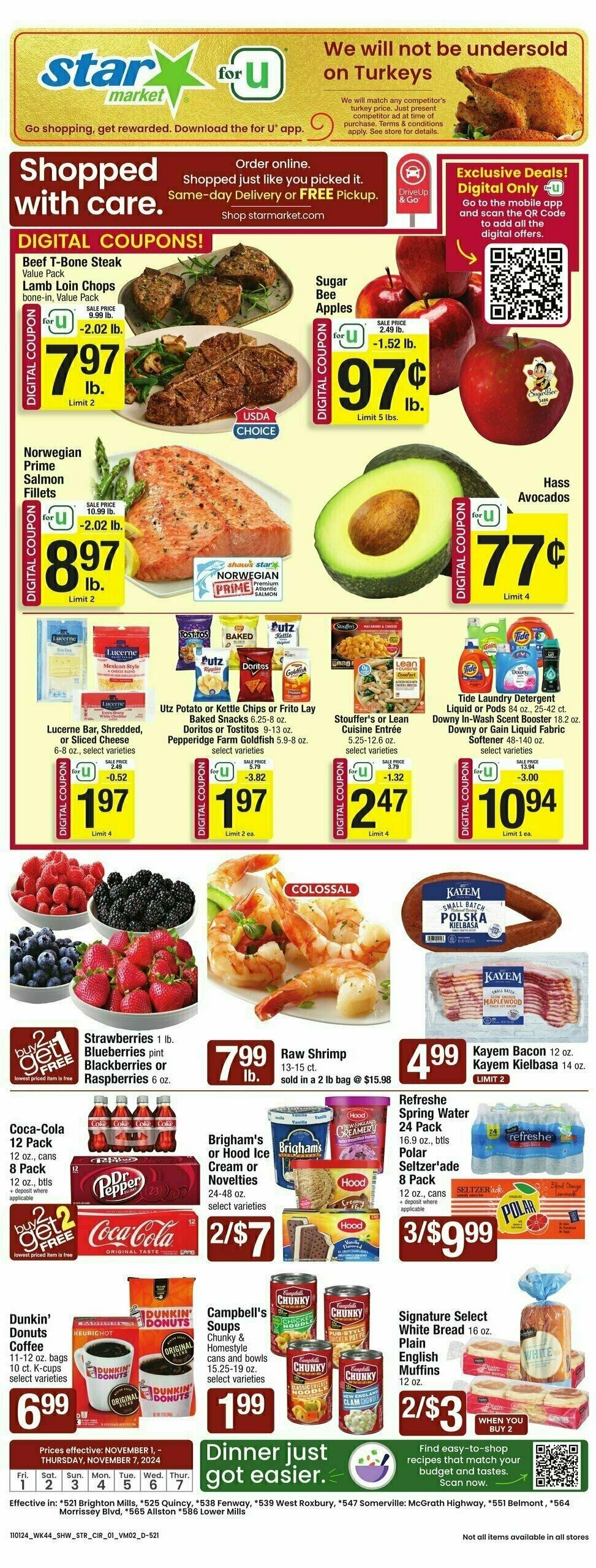 Star Market Weekly Ad from November 1