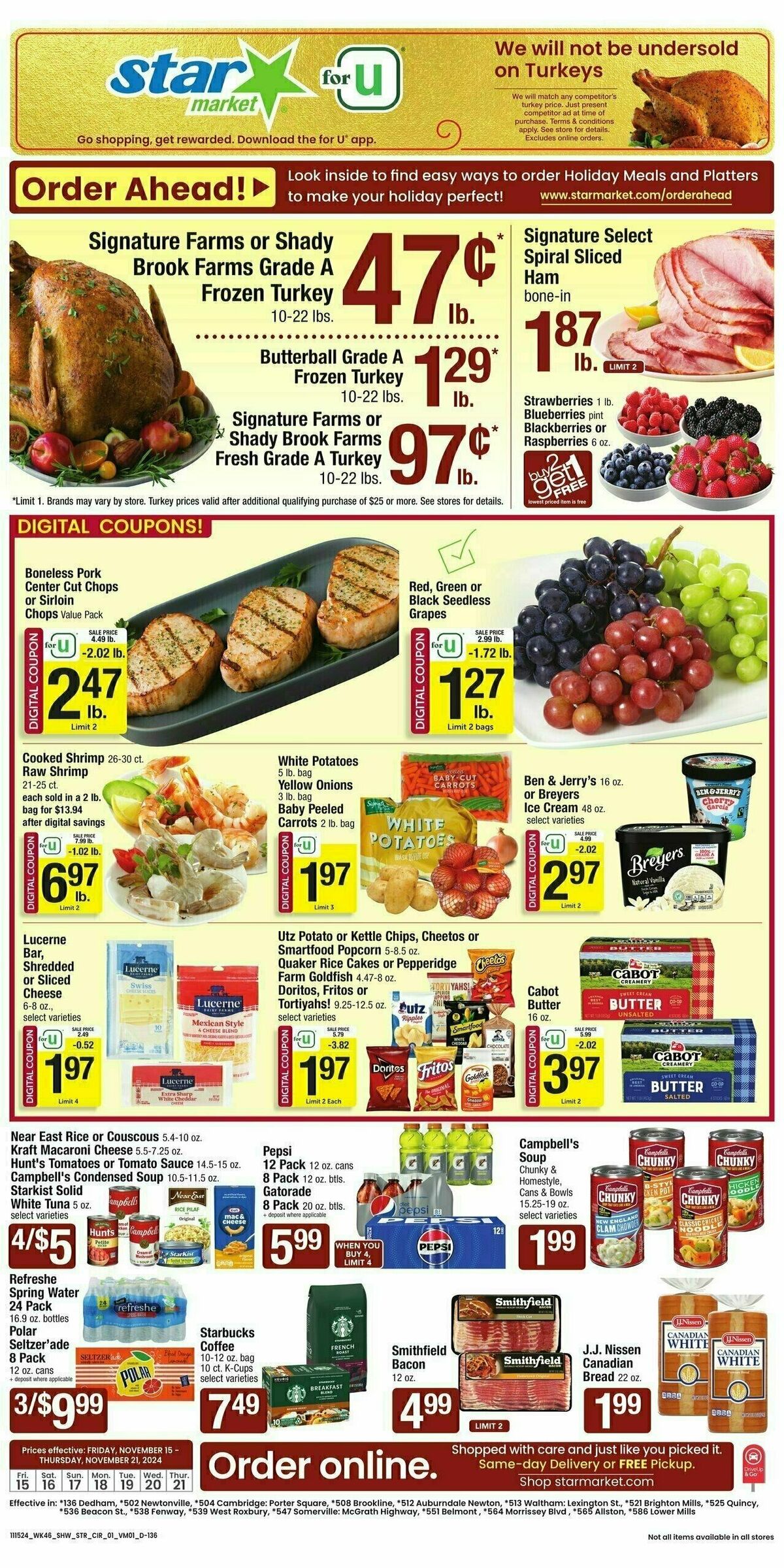 Star Market Weekly Ad from November 15