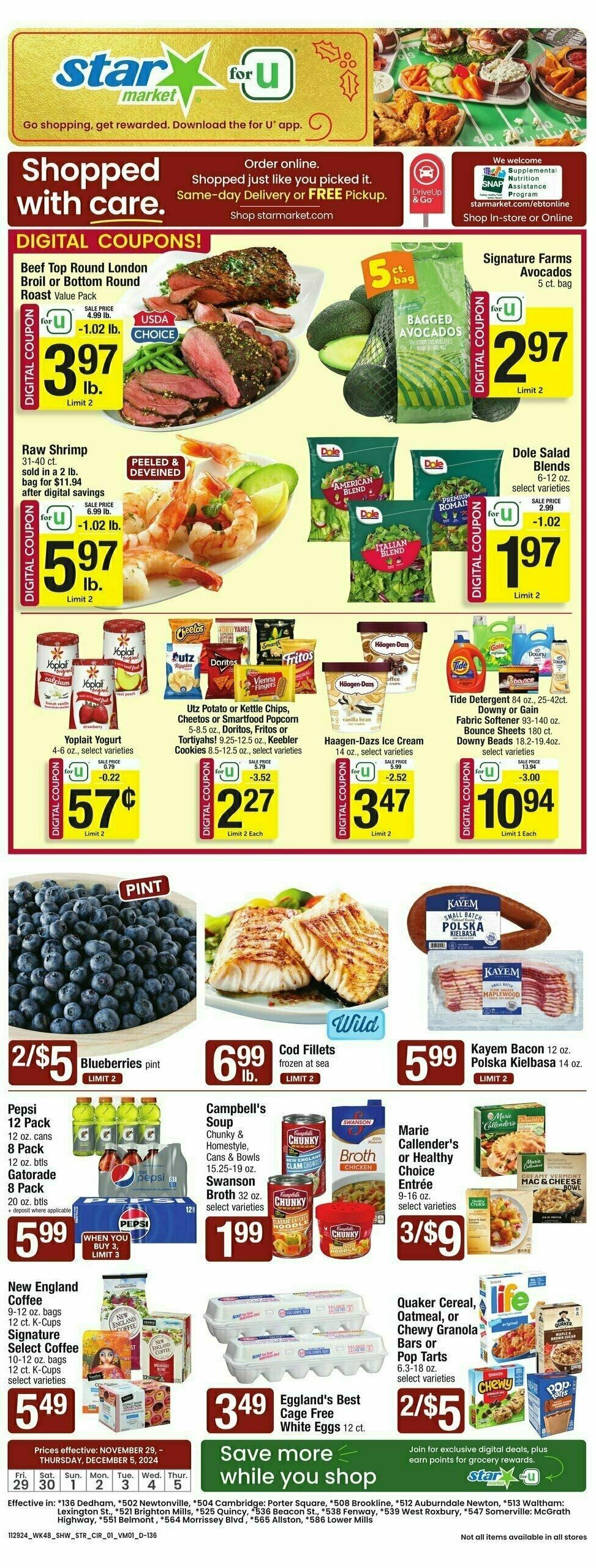 Star Market Weekly Ad from November 29