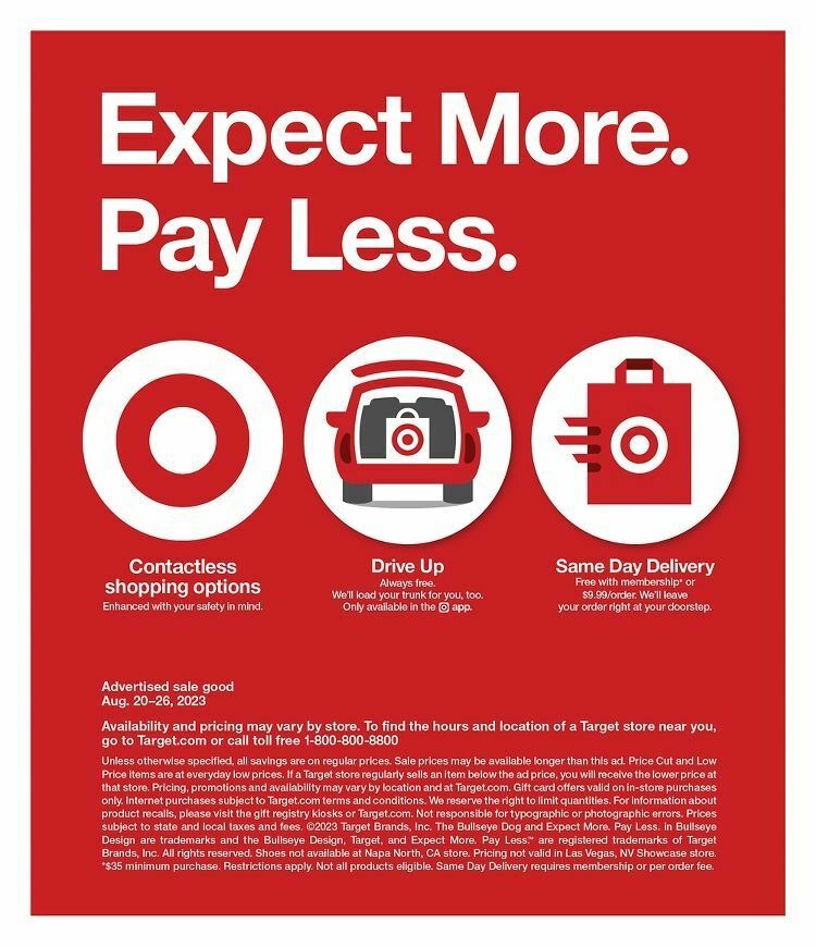Target Weekly Ad from August 20