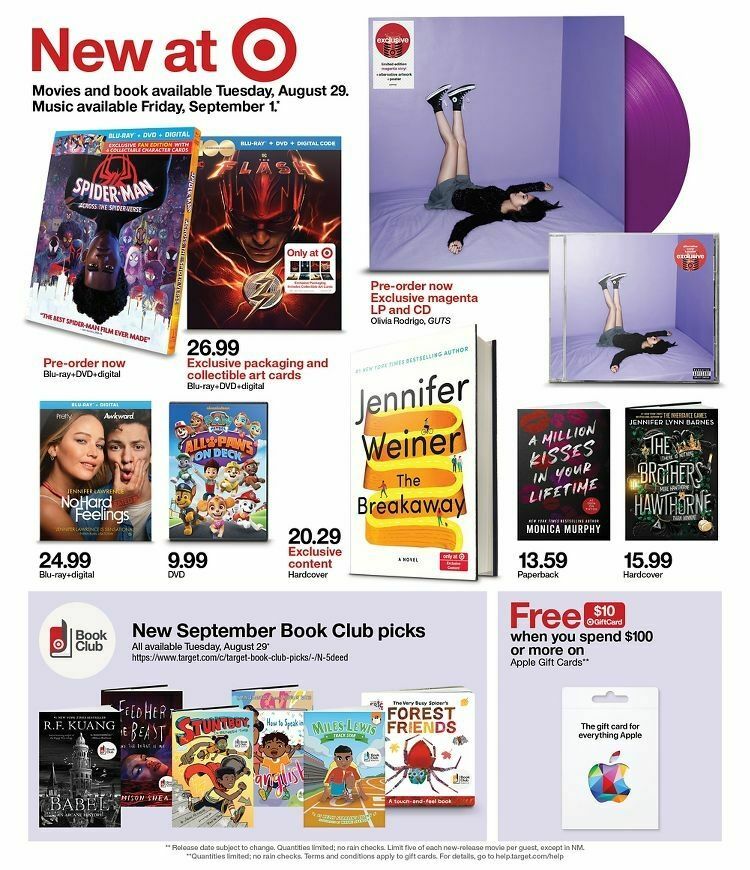 Target Weekly Ad from August 27