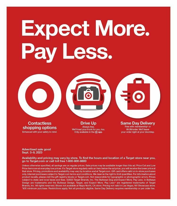 Target Weekly Ad from September 3