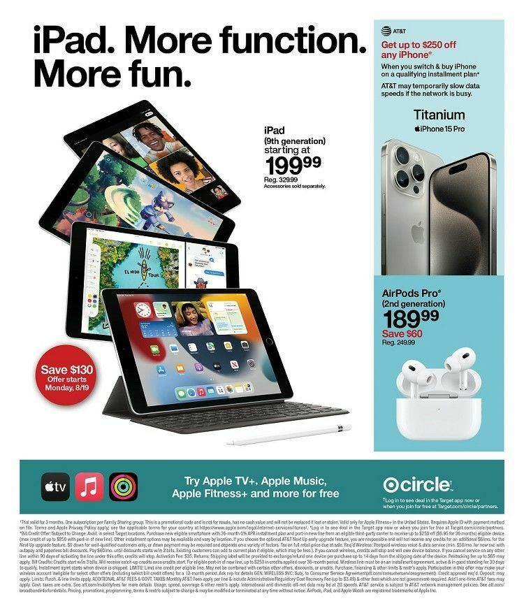 Target Weekly Ad from August 18