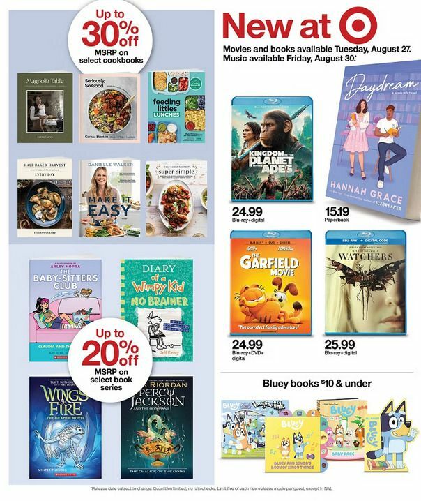 Target Weekly Ad from August 25