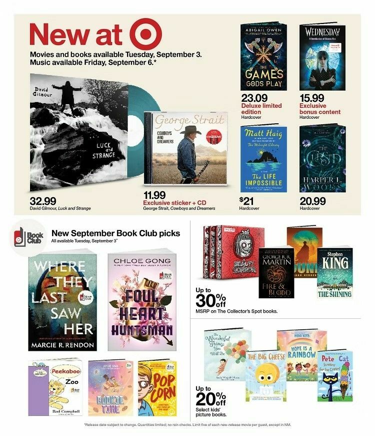 Target Weekly Ad from September 1