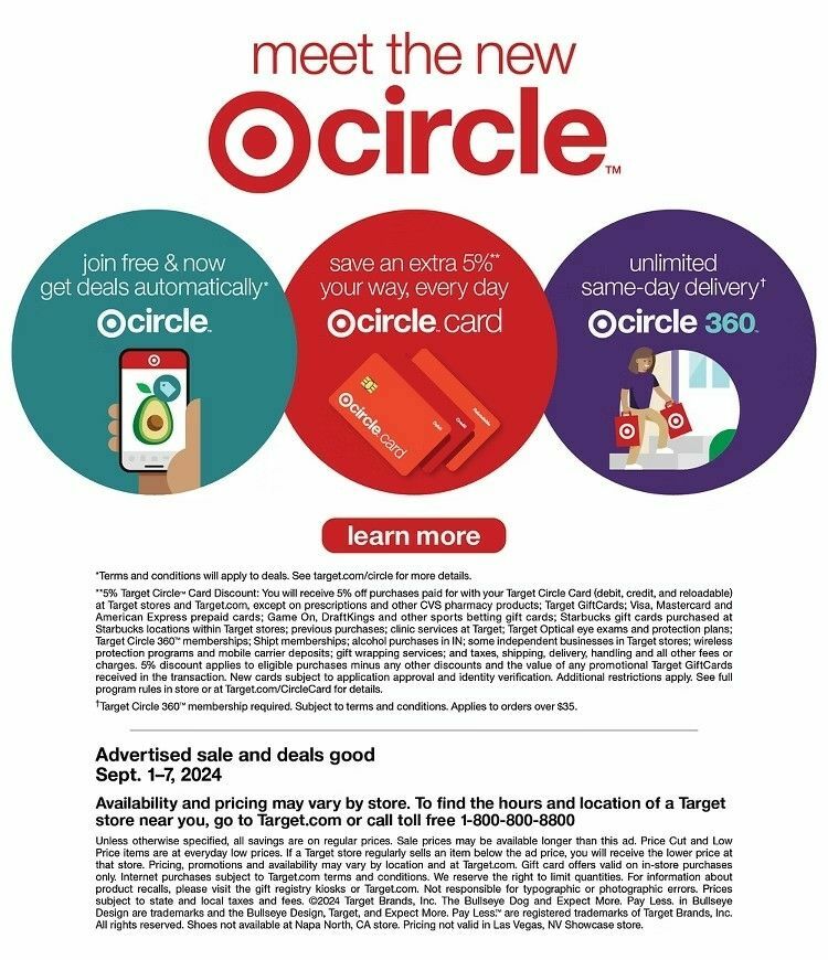 Target Weekly Ad from September 1