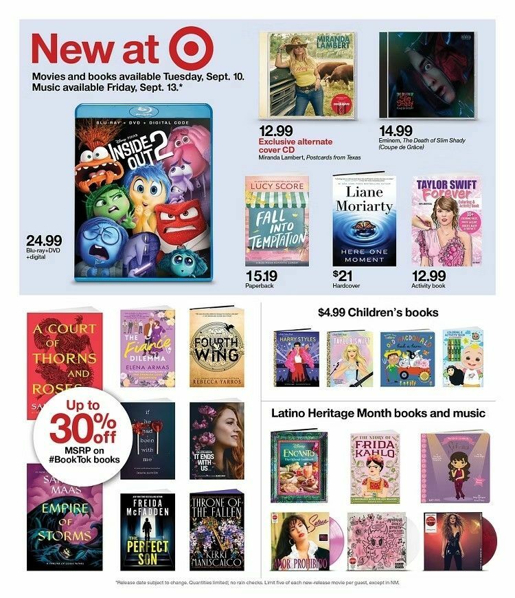 Target Weekly Ad from September 8