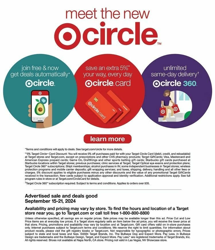 Target Weekly Ad from September 15