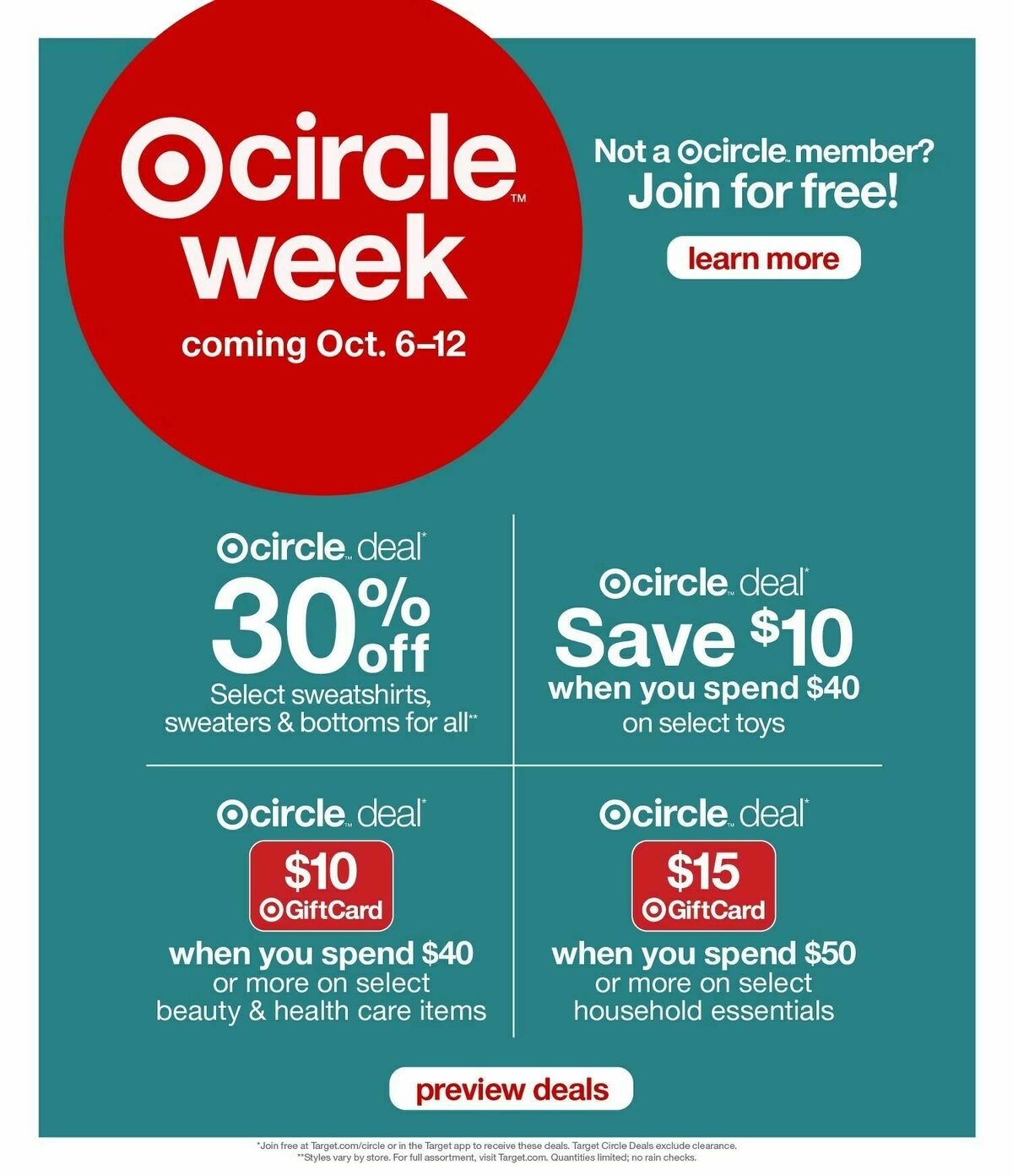 Target Weekly Ad from September 29