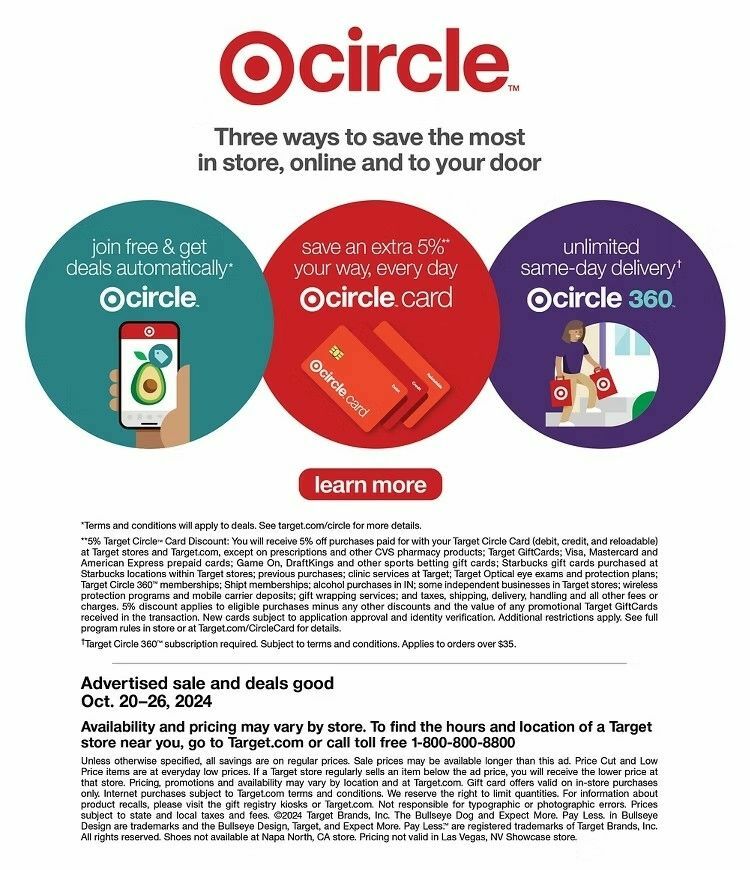 Target Weekly Ad from October 20