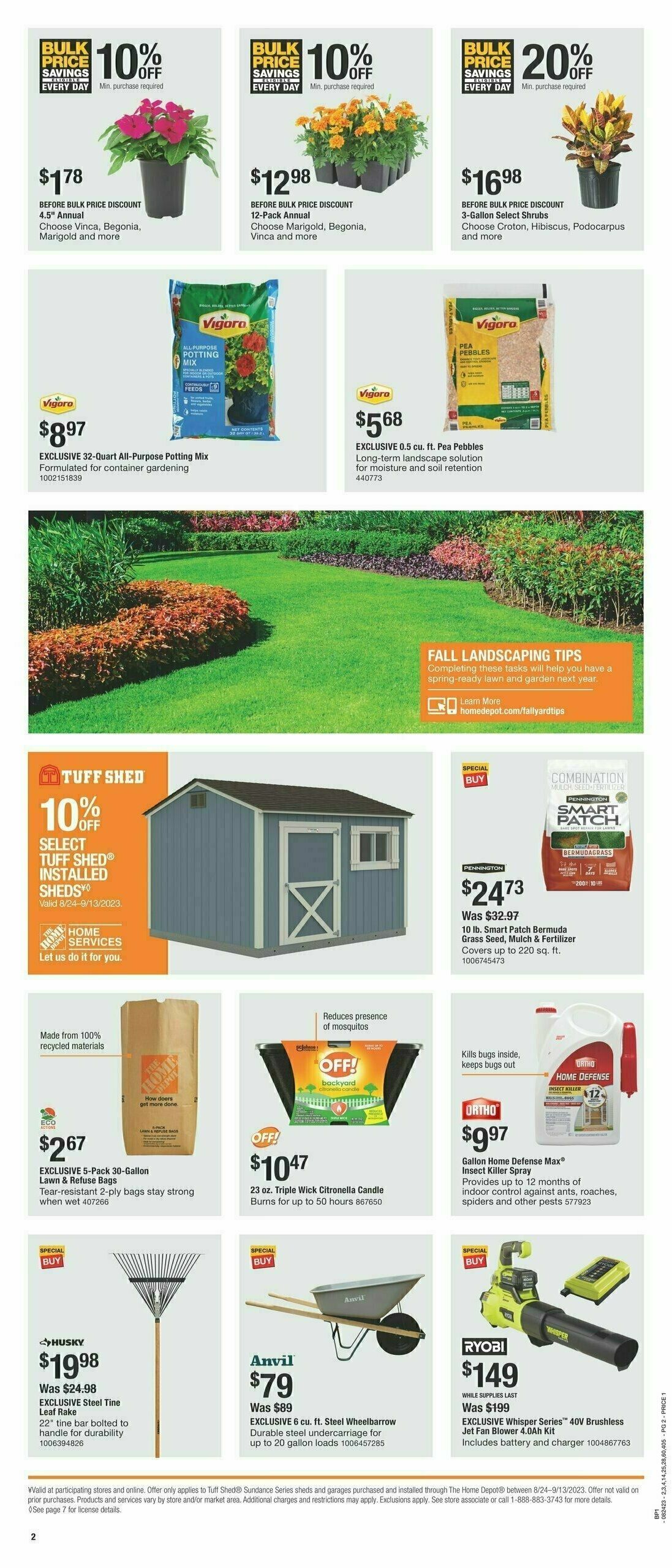 The Home Depot Weekly Ad from August 24