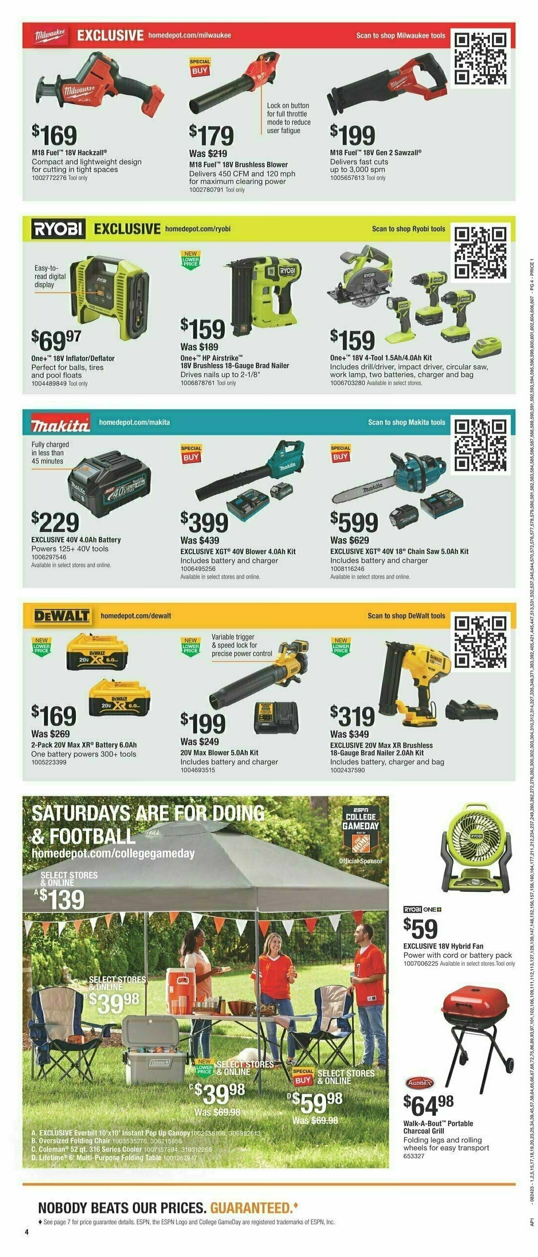 The Home Depot Weekly Ad from August 24