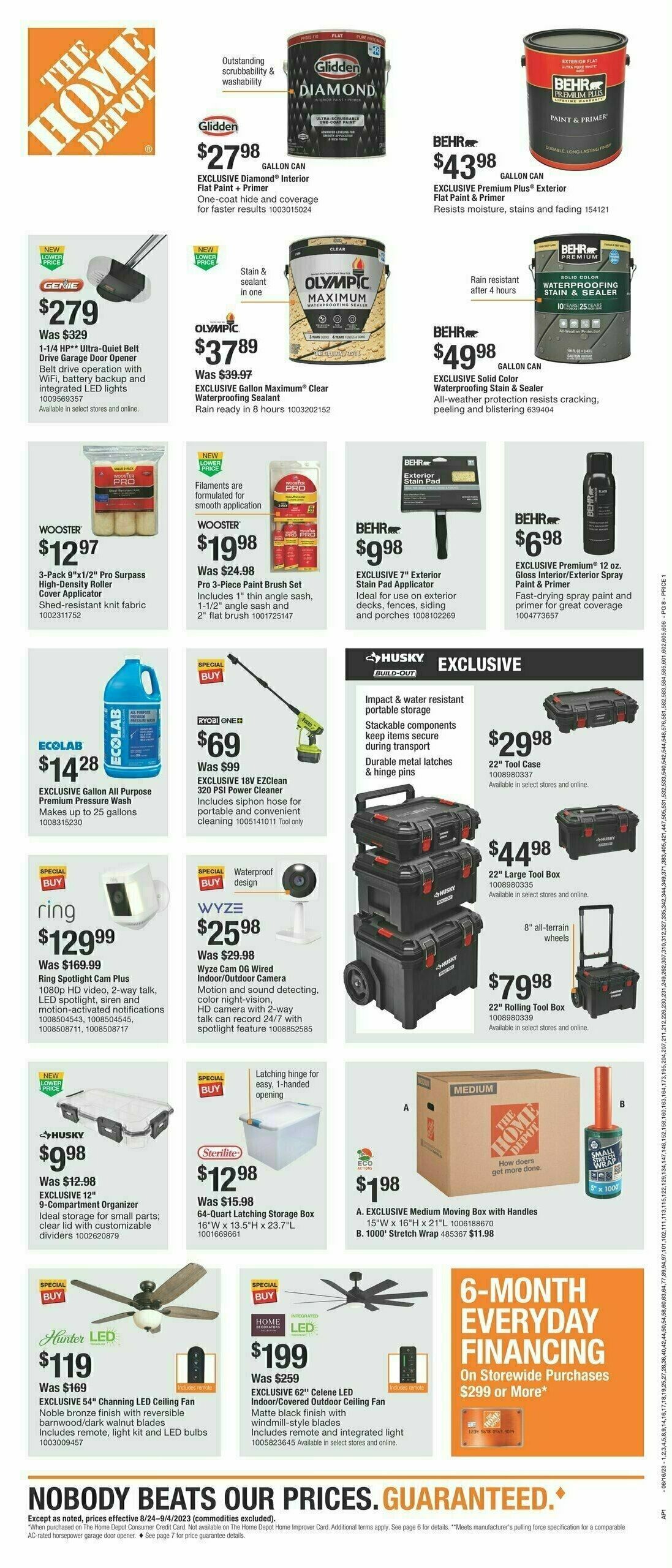 The Home Depot Weekly Ad from August 24