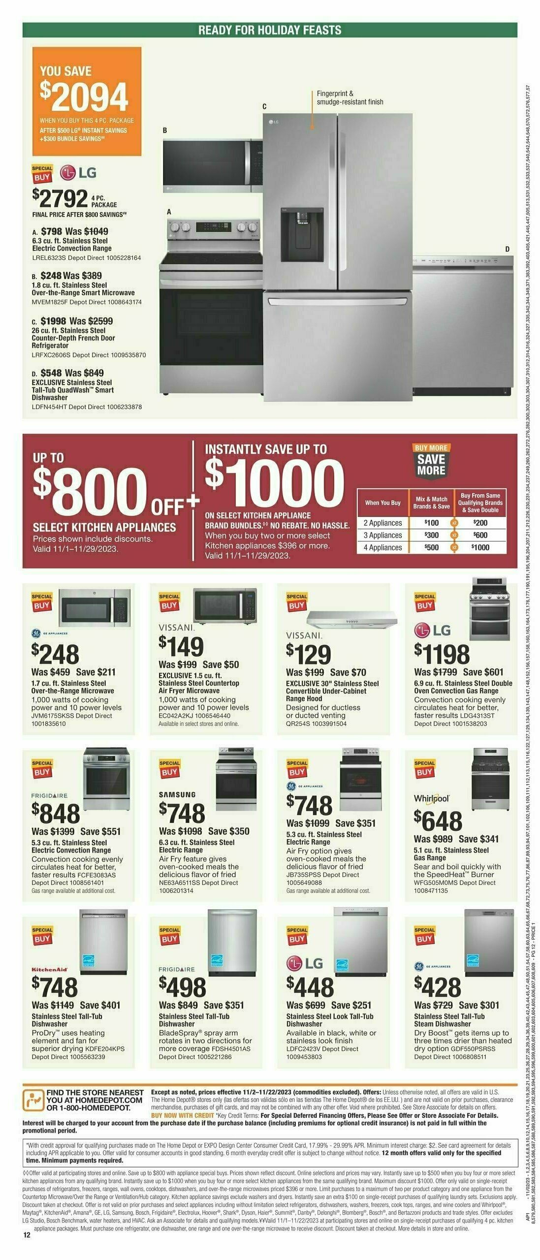 The Home Depot Weekly Ad from November 2