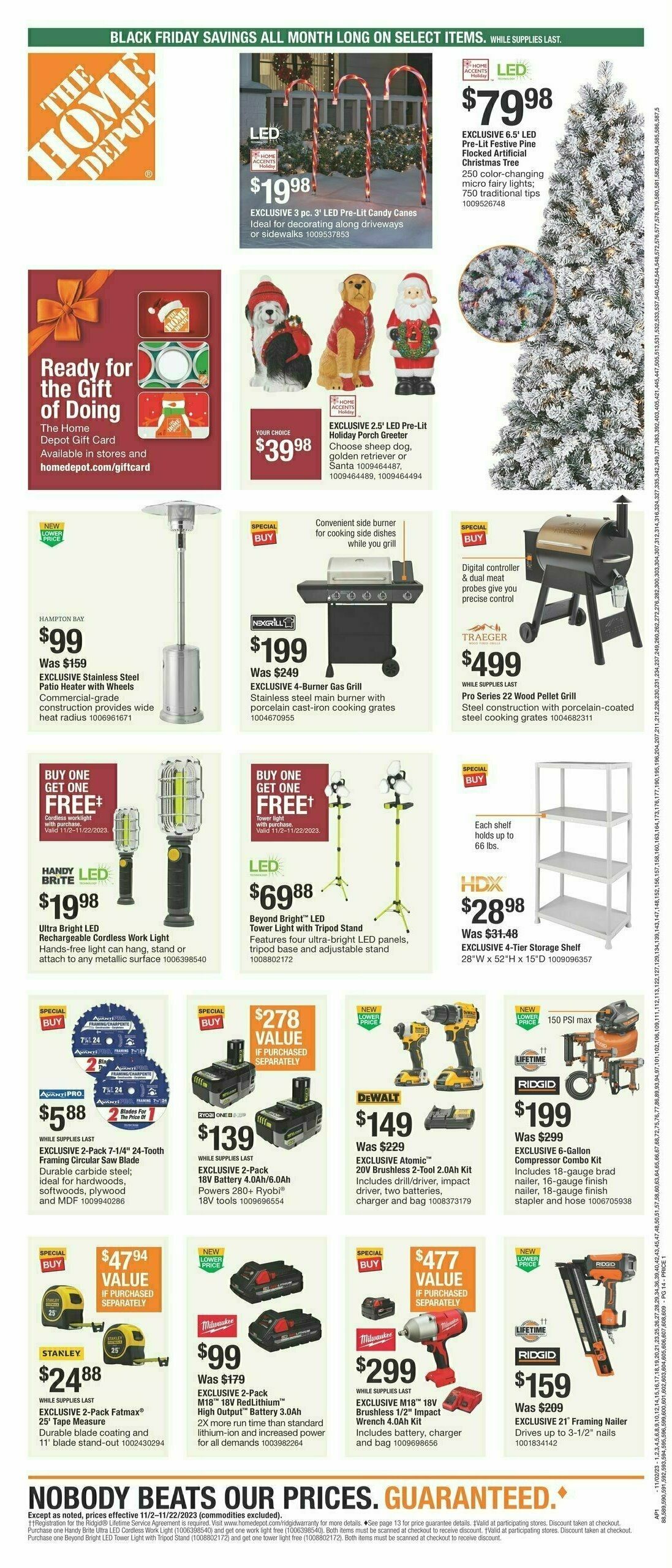 The Home Depot Weekly Ad from November 2