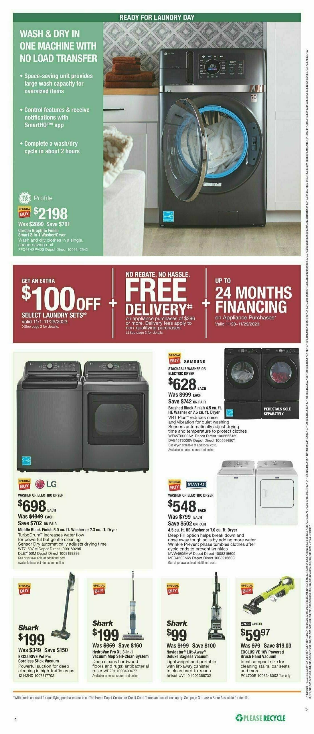 The Home Depot Black Friday Weekly Ad from November 23