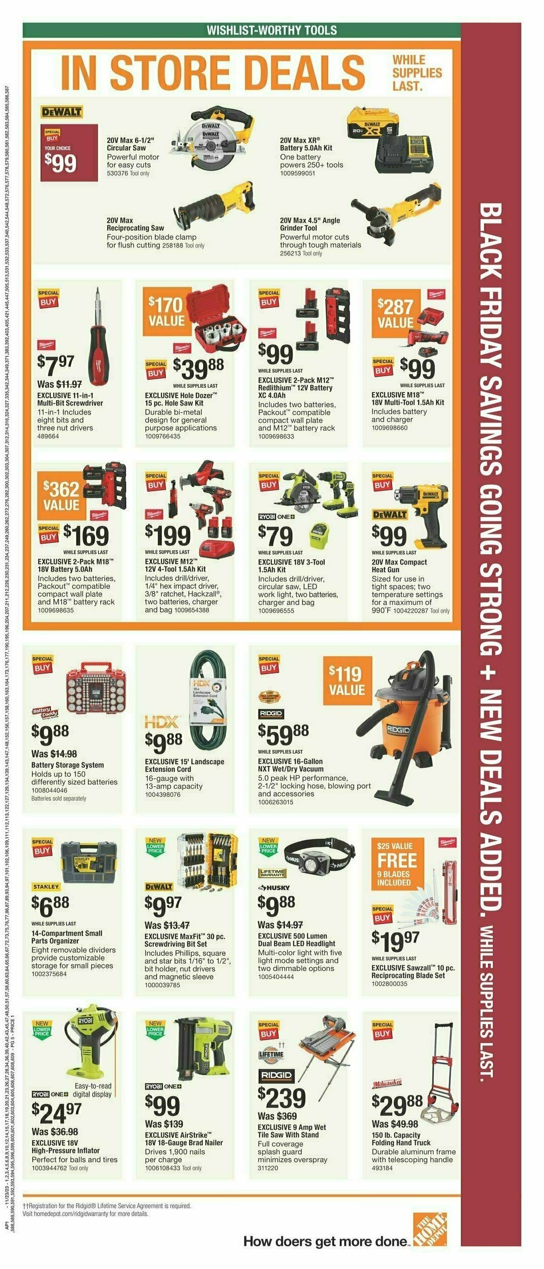 The Home Depot Black Friday Weekly Ad from November 23