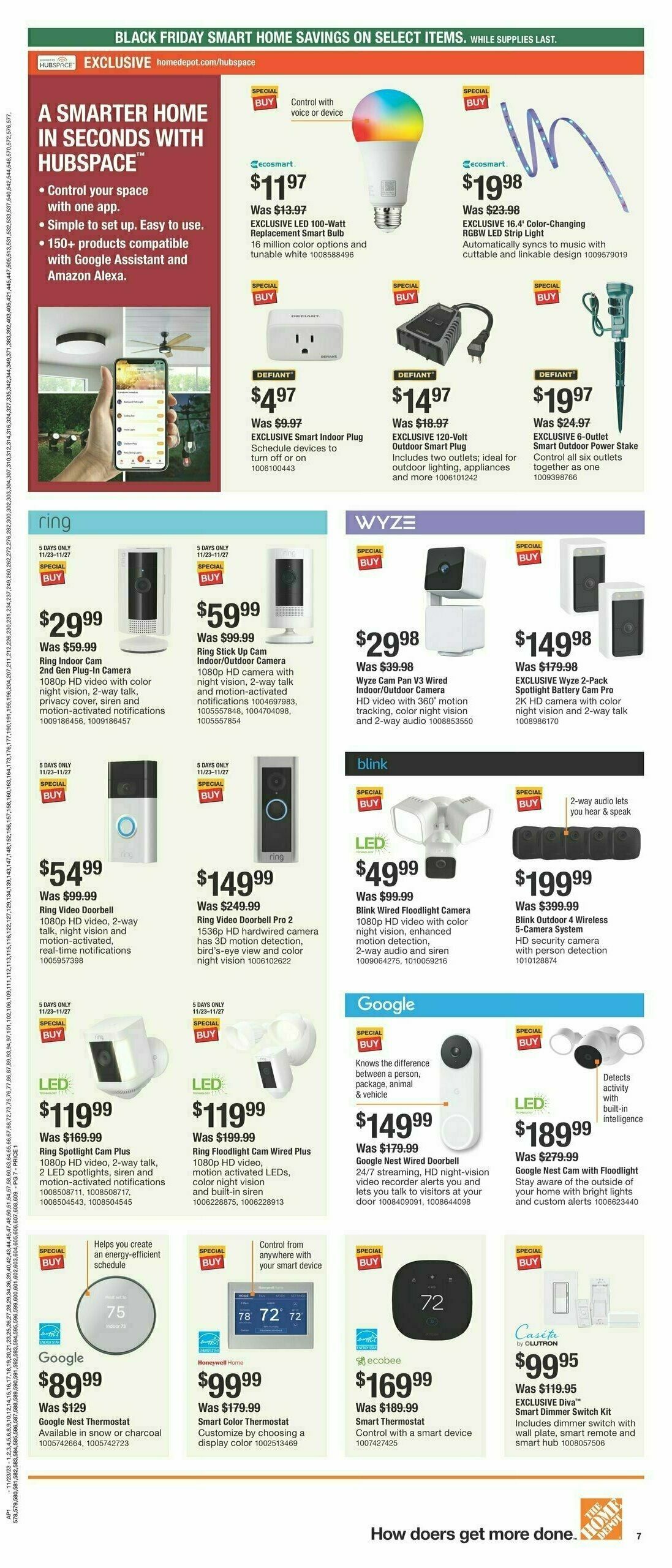 The Home Depot Black Friday Weekly Ad from November 23